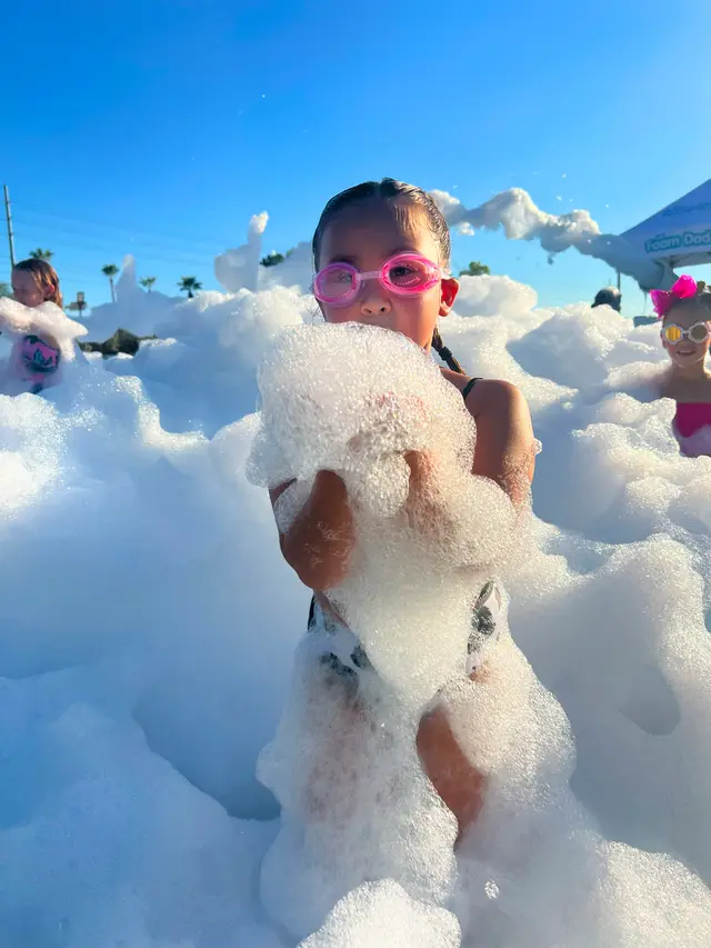 A foam pile at a family gathering